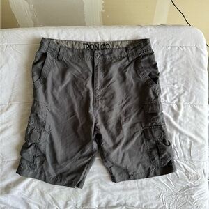 Iron Co. Men’s Gray Cargo Shorts Size 34 Multi-Pocket Utility